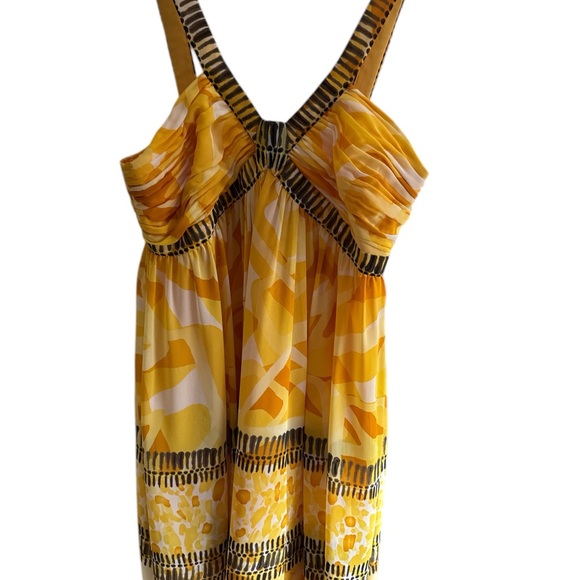 Jones Wear Dresses & Skirts - Jones New York Women’s Lined Straped Yellow Black White Chiffon Dress‎ Size 8